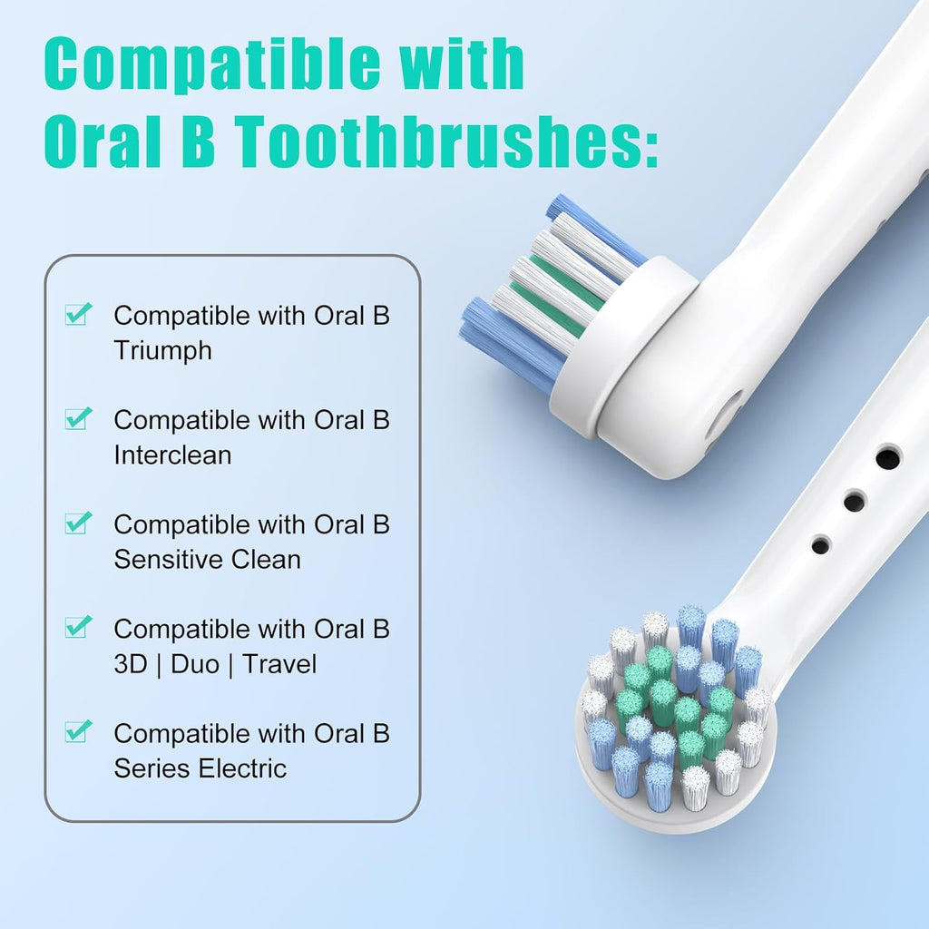 Safcare 8pcs Replacement Brush Heads Compatible with Oral B Electric Toothbrushes (YE638)