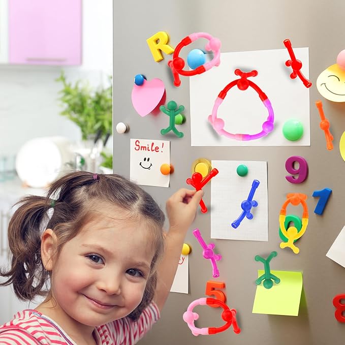 48Pcs Magnetic-People-Magnet-Men, Magnetic Travel Toys for Kids, Creative, Portable and Educational, Funny Magnets for Kids, Small Toys for Classroom Prizes, Easter Egg Stuffers, Office