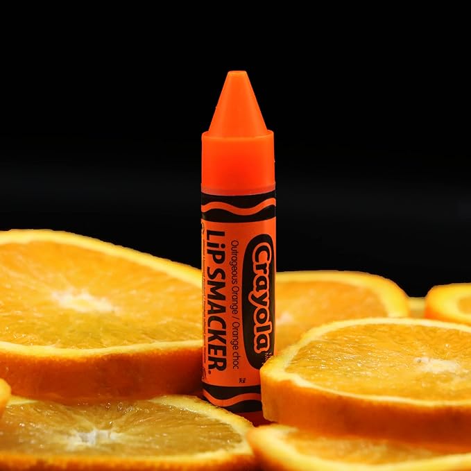 Lip Smacker Crayola Lip Balm Party Pack - 8 Moisturizing Lip Balms, Cotton Candy, Orange, Sherbert, Watermelon, Berry, Apple, Banana, Hydrating & Protecting - Cruelty-Free