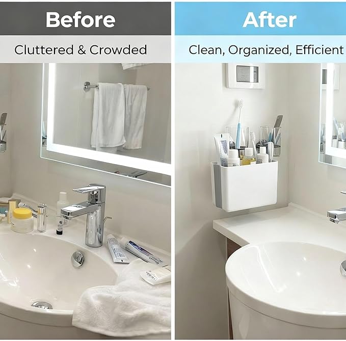 Cruise Magnetic Toothbrush Holder 2 Pack Cabin Walls, Foldable Toothbrush Organizer for Cruise Cabin Bathroom, Strong Magnet, No Drilling, Space-Saving Travel Essential