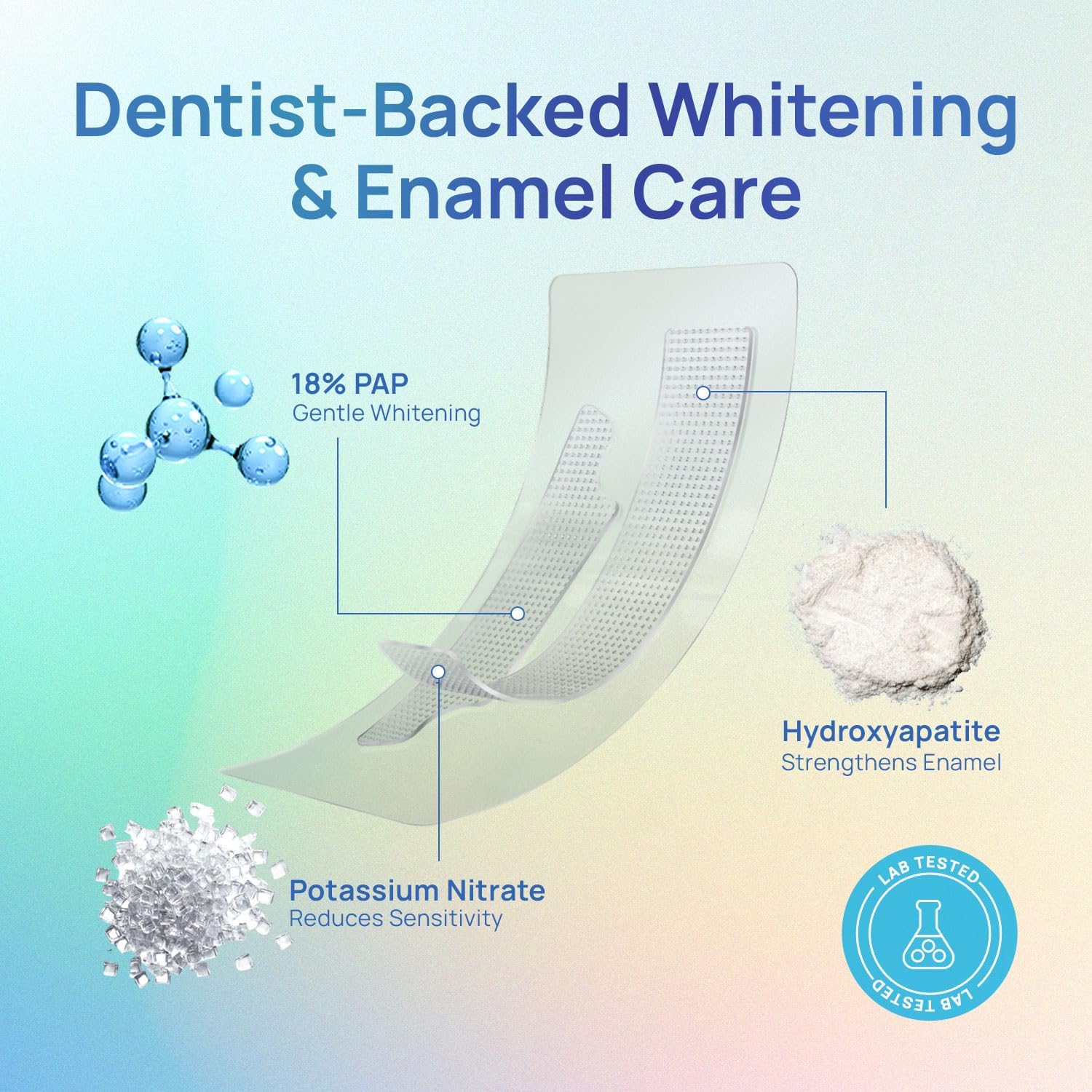 Whitebite Pro Natural Pap Teeth Whitening Strips (14 Treatments / 28 Strips) | Pineapple & Coconut Enzyme Formula | Enamel-Safe, Non-Slip, Gentle for Sensitive Teeth