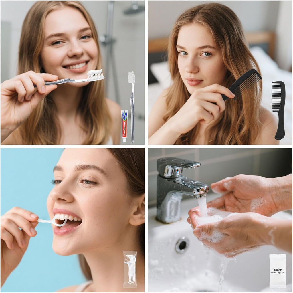 Travel Toothbrush Kit, Hygiene Kit Comes in A Double Sealed Individual Package, Personal Hygiene Kit for Hotel, Camping, Home and Travel (20 Set)