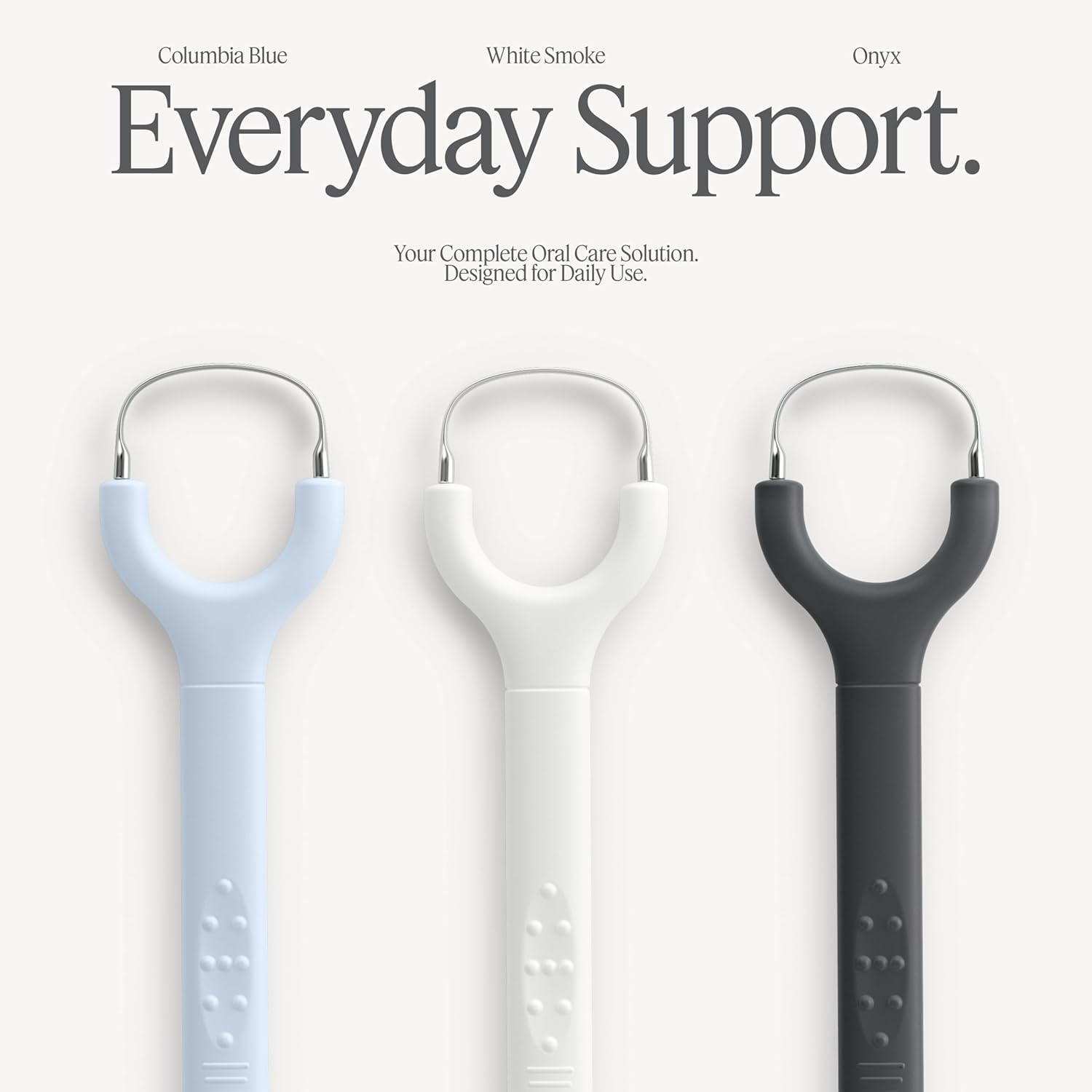 TheTongueBuddy™ Effective Tongue Scraper for Adults - Ergonomic Tongue Cleaner Promotes Fresher Breath, Travel-Friendly Beauty and Personal Care Essential (Onyx Black)