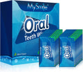 MySmile 100pcs Teeth Wipes Disposal Finger Brush Deep Cleaning Teeth Wipes Oral Brush Up Tooth Wipes for Teeth Cleaning, Mint Flavor