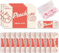 Travel Floss Picks, Peach Flavor, Dental Floss for Adults, 120 Count (3 Boxes of 4 Travel Packs)