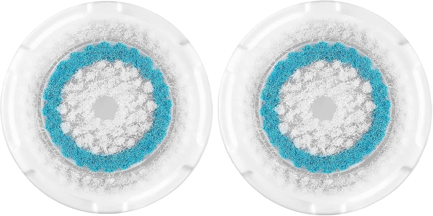 Brush Head Replacements Compatible with Clarisonic Mia 1, Mia 2, Mia Fit, Alpha Fit, Smart Profile Uplift and Alpha Fit Face Cleaning Brush Heads (Blue-2Pack)