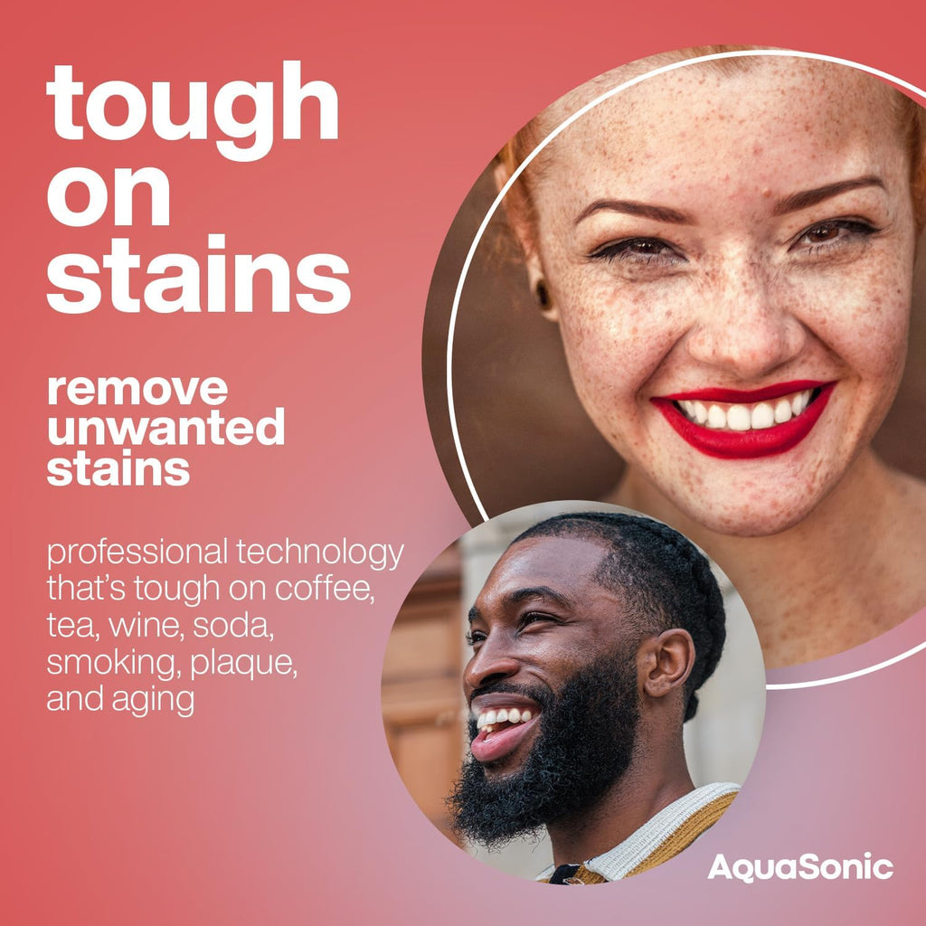 AquaSonic Professional Teeth Whitening Strips - Enamel Safe Teeth Whitening with Hydrogen Peroxide - Easy to Use, Non-Slip, Affordable & Effective (Watermelon)