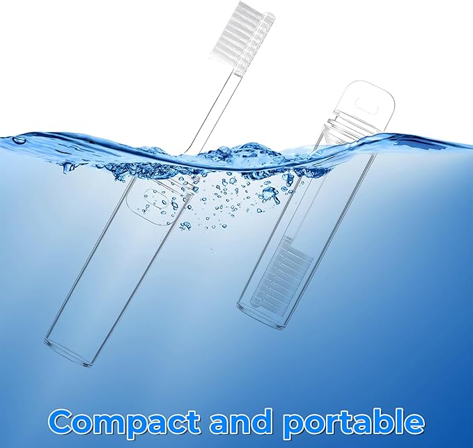 8 Pieces Travel Toothbrush Set, Mini Soft Portable Toothbrushes, Folding Traveling Tooth Brush with Case, Small Individually Wrapped Toothbrushes for Home Camping Hiking