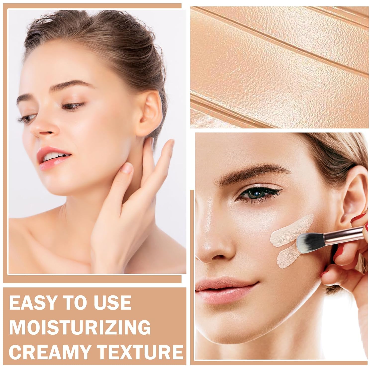 Under Eye Concealer for Dark Circles Color Corrector Pro Full Coverage Concealer de oieras Long-lasting Cover up Makeup -02 LIGHT CREAM