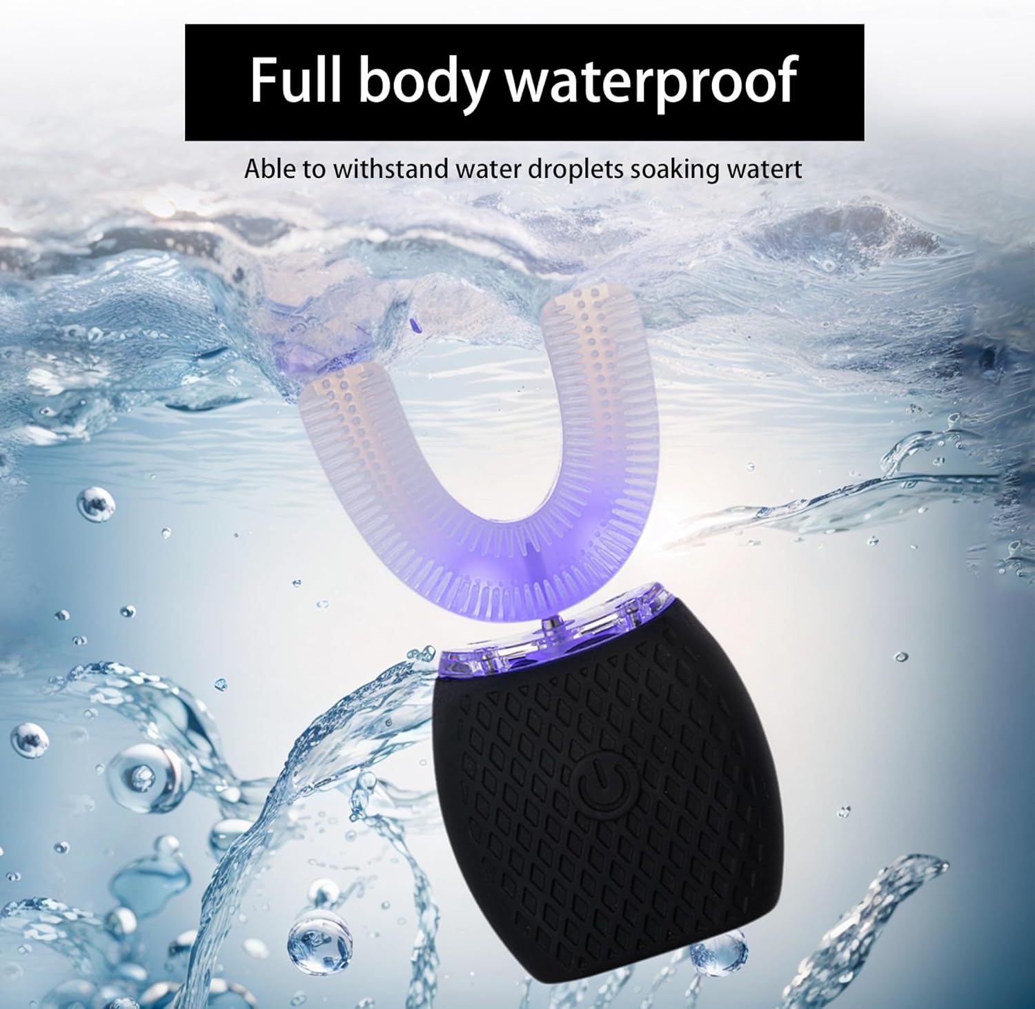 Automatic Toothbrush for Adults - Ultrasonic Electric Toothbrush with Soft Bristles Rechargeable Portable Waterproof Design 30s Timer, Wireless Charging Dual-Use for Travel & Home (Black)