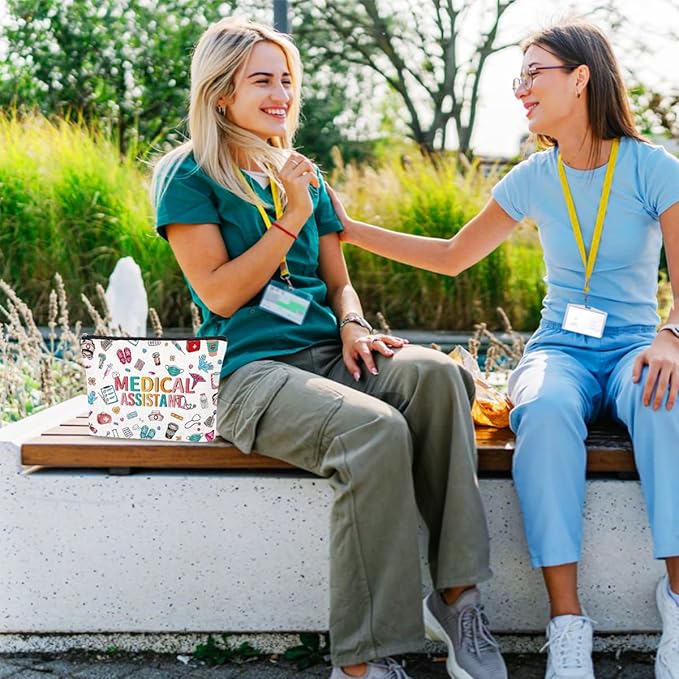 Medical Assistant Nurse Makeup Bag Gift for Women Ma Gift for Work, Nursing Student, Medical Assistant, Nicu, Er, Icu; Nurse Must Haves Gifts