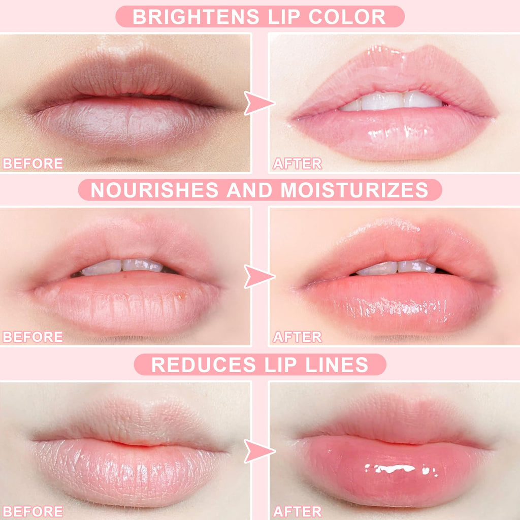 4 PCS Bee Lip Balm - Honey Watermelon Apple Coconut Lip Balm Sleeping Lip Mask Overnight with Sticks, Lip Exfoliating, Prevents Dry & Crack