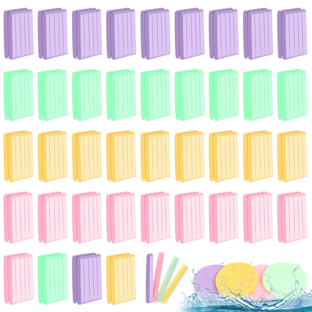 240 Count Compressed Facial Sponges Makeup Removal Round Face Wash Sponges Reusable Face Sponges for Cleansing Exfoliating PVA Spa Facial Pads for Women Esthetician Beauty Remover Supplies, 4 Colors