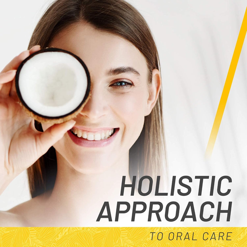 White Glo Coconut Oil Whitening Toothpaste, Refreshing Coconut & Mint Flavour, Fluoride-free Holistic Oral Care, Infused Luxurious Coconut Oil For Sparkling White Teeth and Ultimate Clean - 5.2 Ounces