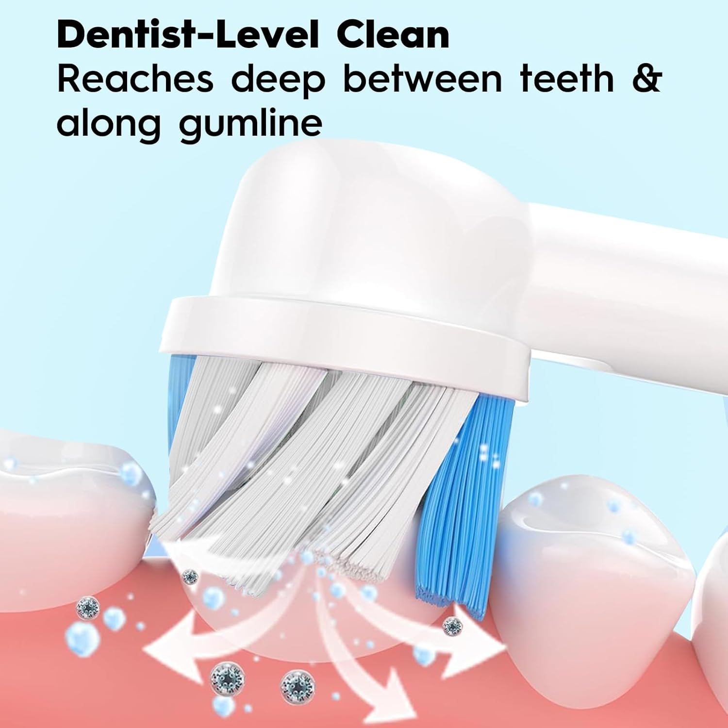 Replacement Toothbrush Heads Compatible with Oral B Pro 1000 Electric Toothbrush,Replacement Brush Heads Refill for Genius X,Smart 1500,Pro 5000,16 Count