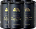Organic Charcoal Powder Activated Charcoal Natural, Vegan, Organic, GMO Free - Large Bottle 25 oz Powder - 3pack