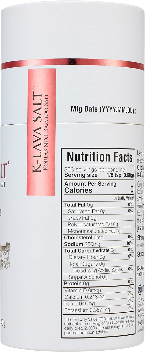 K-LAVA SALT—Korea's No.1 Bamboo Salt—Purple 9X, Crystal, 8.47 Ounce