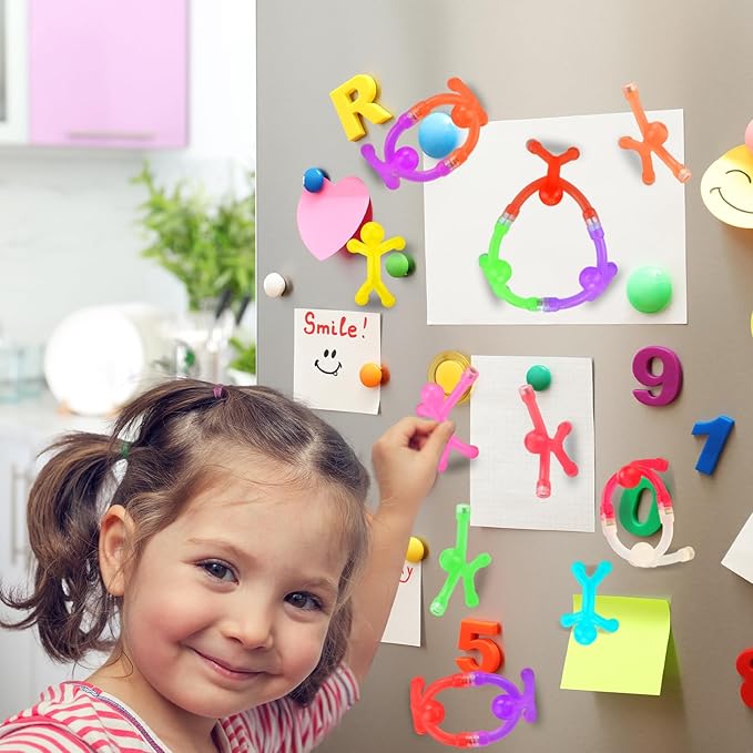 24Pcs Magnetic-People-Magnet-Men, Magnetic Travel Toys for Kids, Creative, Portable and Educational, Funny Magnets for Kids, Small Toys for Classroom Prizes, Easter Egg Stuffers, Office