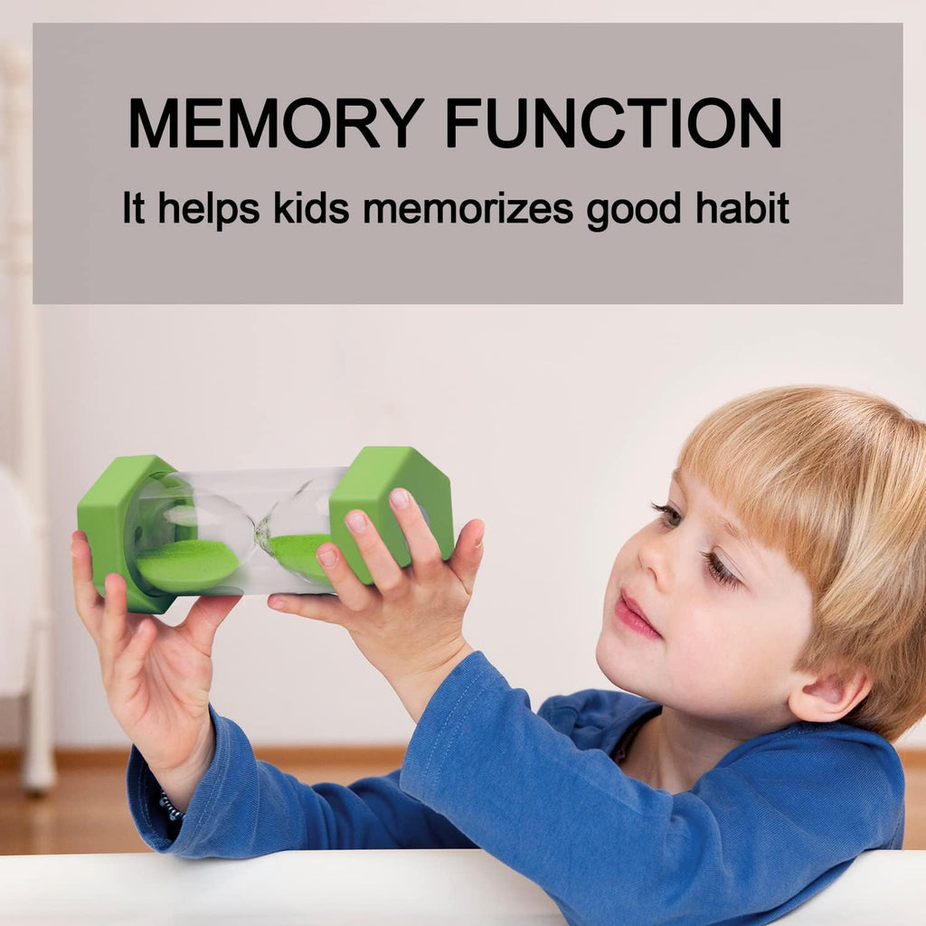 10 Minutes Sand Timer, Hourglass Timer, Sand Clock for Kids, Colorful Sand Watch, Sandglass Timer, Visual Timer for Home Office Kitchen Decor (Green)