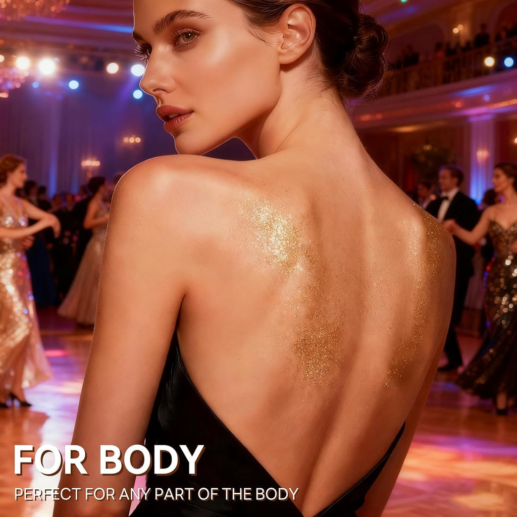 Pure Gold Glitter Spray for Face, Body, Hair and Clothes, Holographic Glitter Hairspray for Festival, Rave, Prom, Concert, Stage Makeup, Quick Dry, Long Lasting Shimmer, Lightweight, 4.05 fl oz