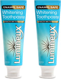 Lumineux Teeth Whitening Toothpaste 2 Pack Peroxide Free Enamel Safe for Sensitive Whiter Teeth, Fluoride Free, No Alcohol, Artificial Colors, SLS Free Dentist Formulated - 3.75 Oz