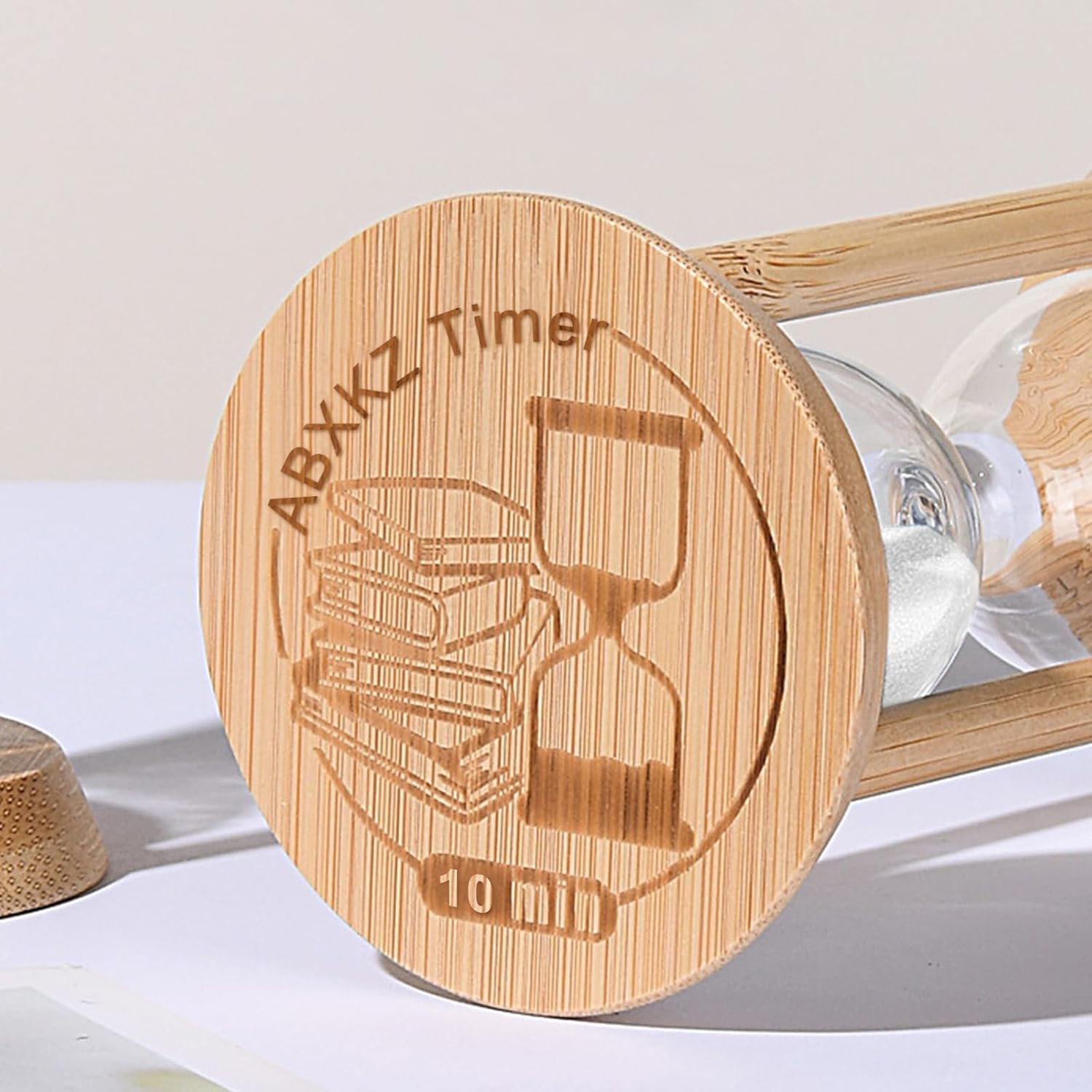 10 Minute Hourglass, Wood Sand Timer, Mini Sand Watch 10 Min,Unbreakable Sandglass, Teachers Classroom Time, Toothbrush Timer, White