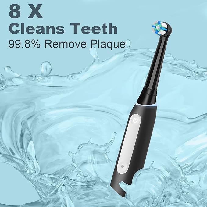 10 PCS IO Replacement Heads Compatible with Oral b iO 2/3/4/5/6/7/8/9/10 Series Electric Toothbrush, Brush Heads Compatible with Oral B IO for Teeth Cleaning (Black/White)