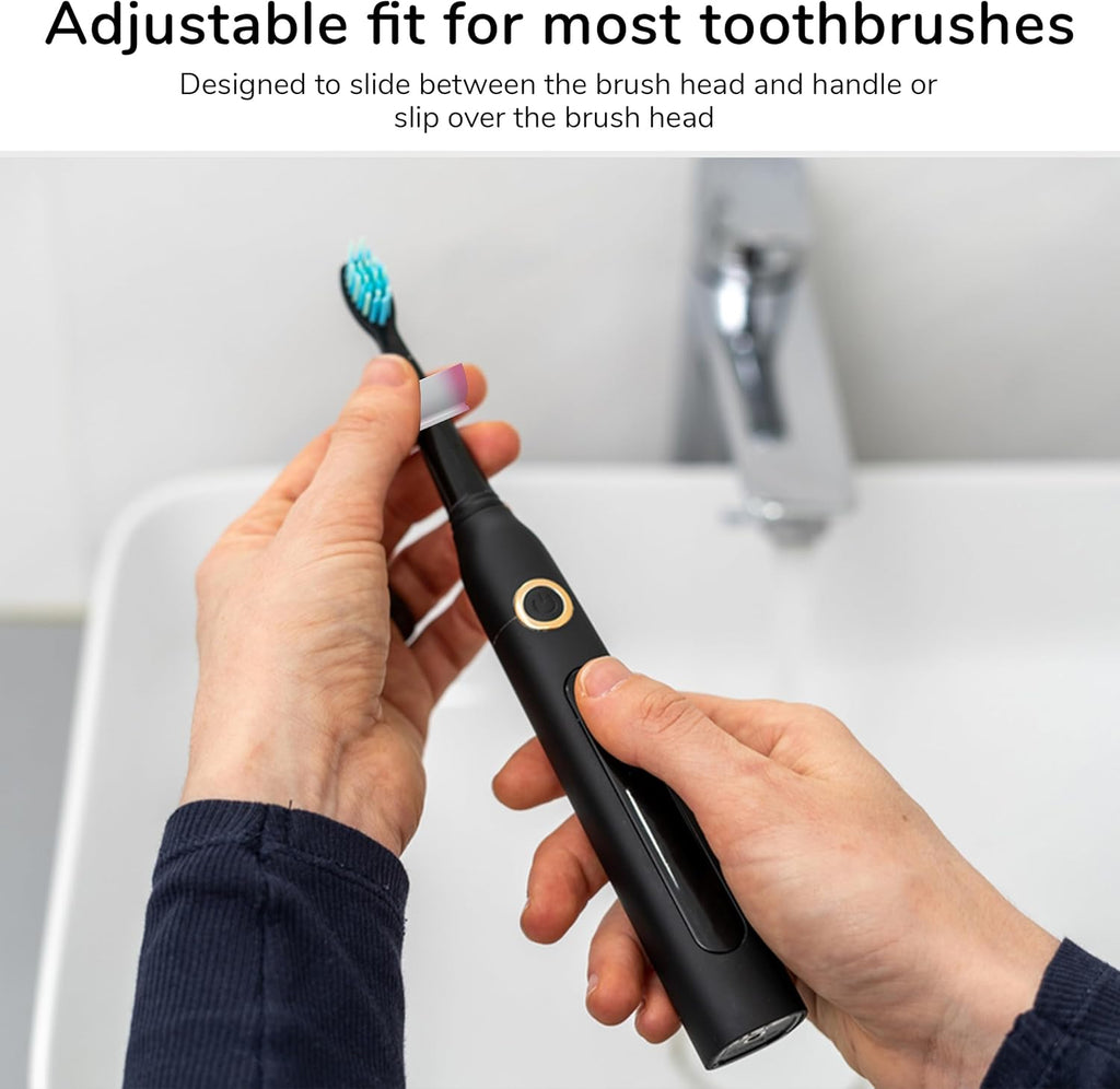 The Drip Dodger Electric Toothbrush Drip Guard (Pack of 2) – Adjustable Silicone Ring to Keep Charging Base Clean – Fits Oral-B, Sonicare & More – Dishwasher-Safe - Stops Paste & Water Mess
