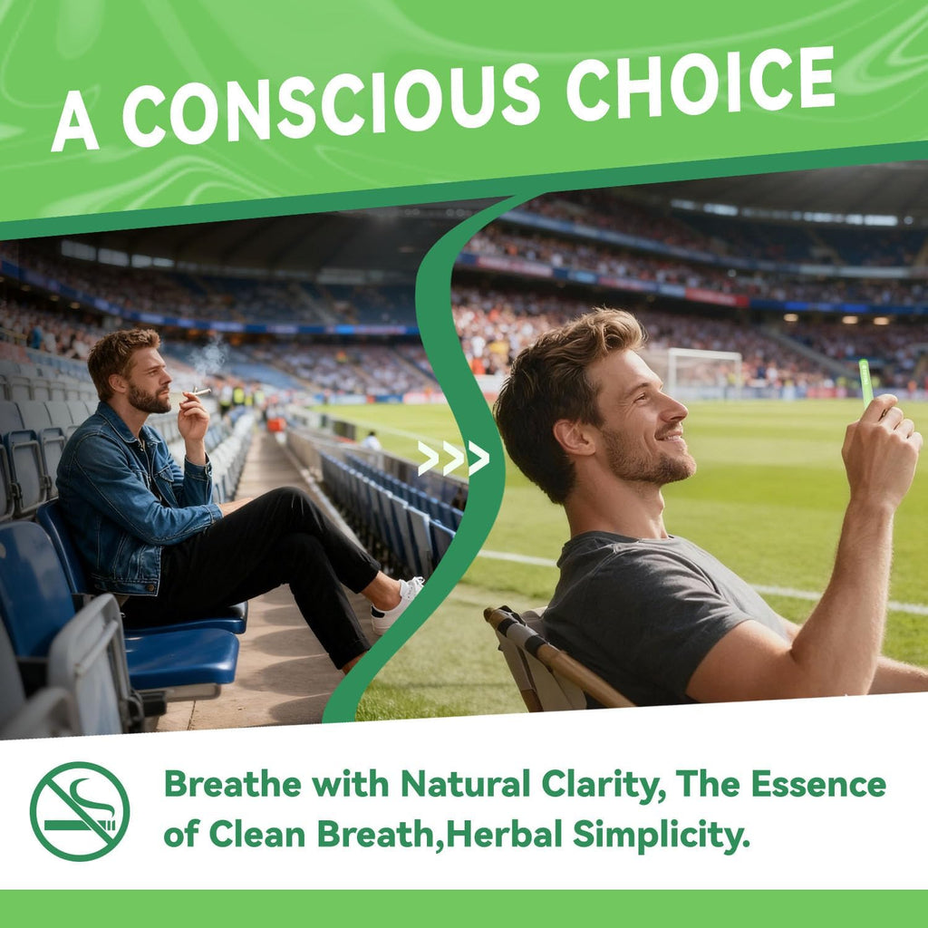 Herbal Diffuser Pen, Supports Lung Rest & Wellness, Breathing and Oral Air Freshening, Plant Based-Mullein, Licorice Root, Marshmallow Root, Thyme Leaf, Mint Oil, Natural Alternative - 600 Uses