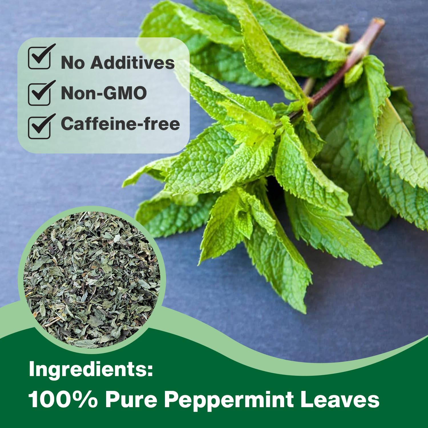 Natured Wellness Peppermint Tea Bags (Te De Menta) – Herbal Tea to Support Digestive Health, Sleep, and Relaxation – with Pure Peppermint Leaves – Non-GMO, Caffeine-free – 40 Teabags