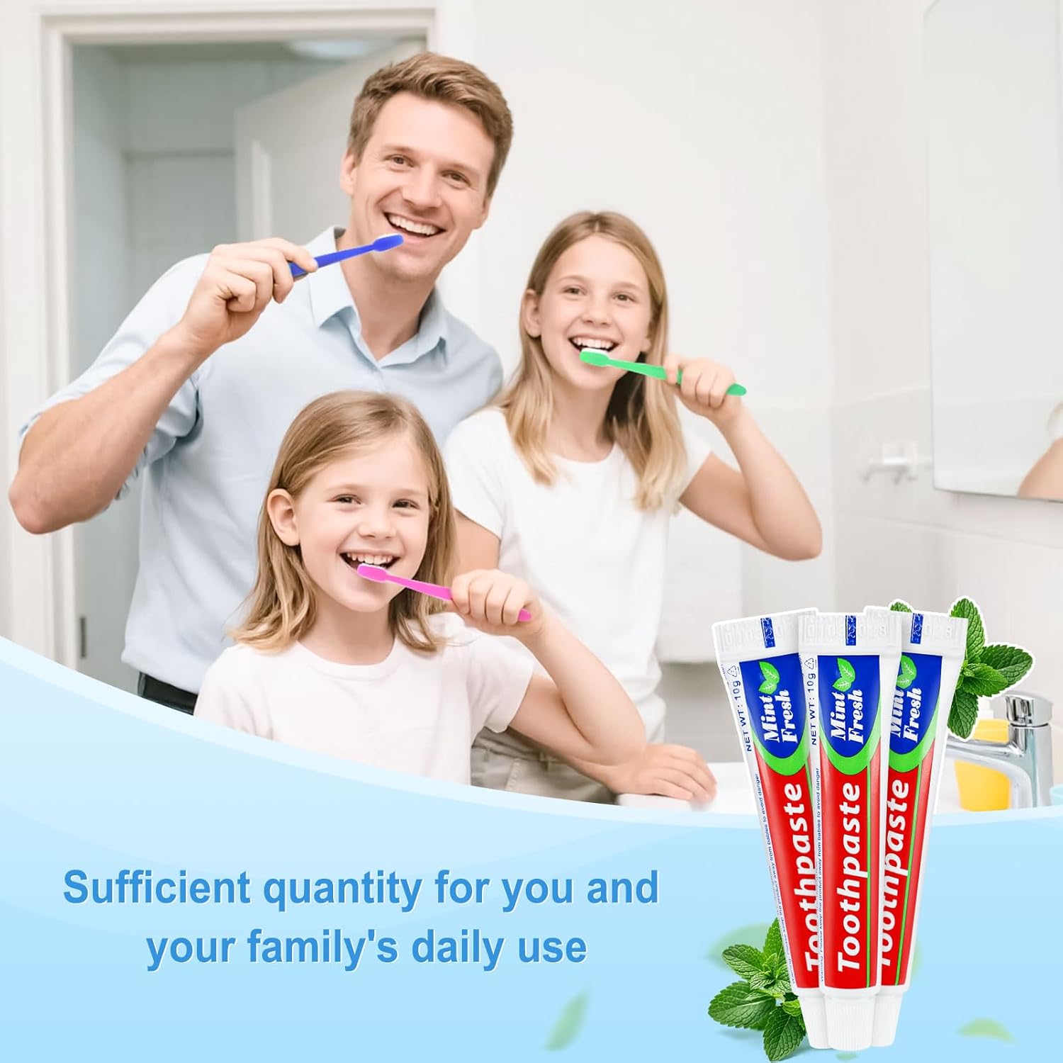 200 Tubes Bulk Travel Size Mini Toothpaste, 0.35 oz Disposable Mint Flavor Pocket Teeth Paste Small Essential Toothpaste for Travel, Home/Hotel/Guests/Charity/Homeless/Camping Oral Care (Single Use)