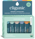 Cliganic Organic Lip Balm Set (4 Packs of 6 Tubes), 100% Natural Moisturizer for Cracked & Dry Lips