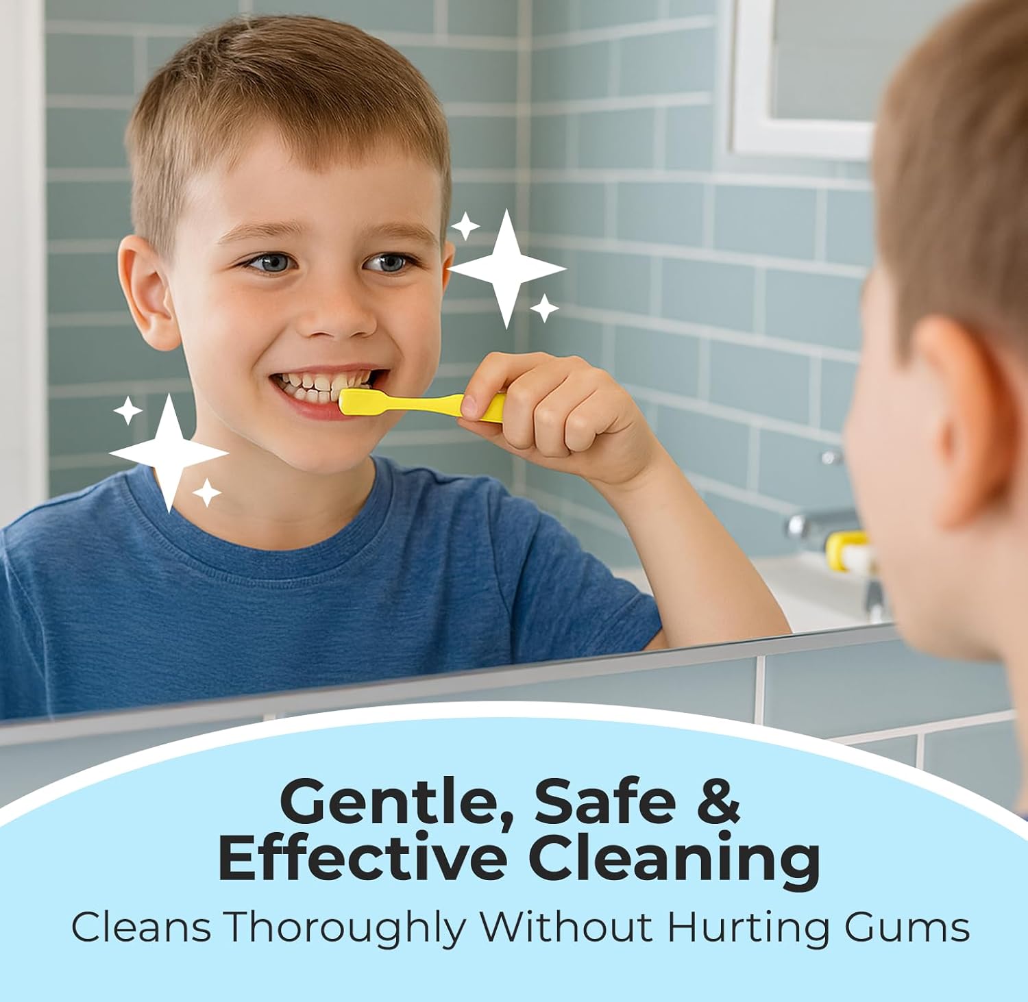 Toddler toothbrush age 2-4, Nano Toothbrush Kids Soft Nanobrush - 20,000 Bristles, Nano Brush for Gentle Care, Baby & Toddler Ages 4-12, 3 Pack Colors (Yellow, Orange, Pink), Perfect for Small Hands