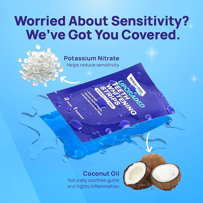 Whitebite Pro Teeth Whitening Strips with Hydrogen Peroxide – Dentist Grade, Enamel-Safe, Non-Slip, Removes Deep Stains, Reduces Sensitivity, Mint Flavor (14 Strips / 7 Treatments)