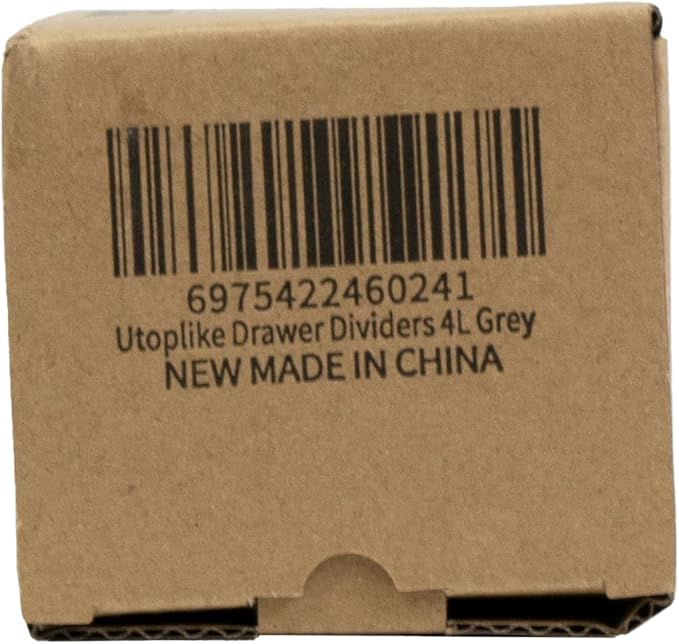 Utoplike Bamboo Drawer Dividers Large, Gray Kitchen Drawer Organizers Adjustable, Spring Loaded, Works in Dresser, Bathroom, Bedroom, Desk, 4 pcs, 2.4" H