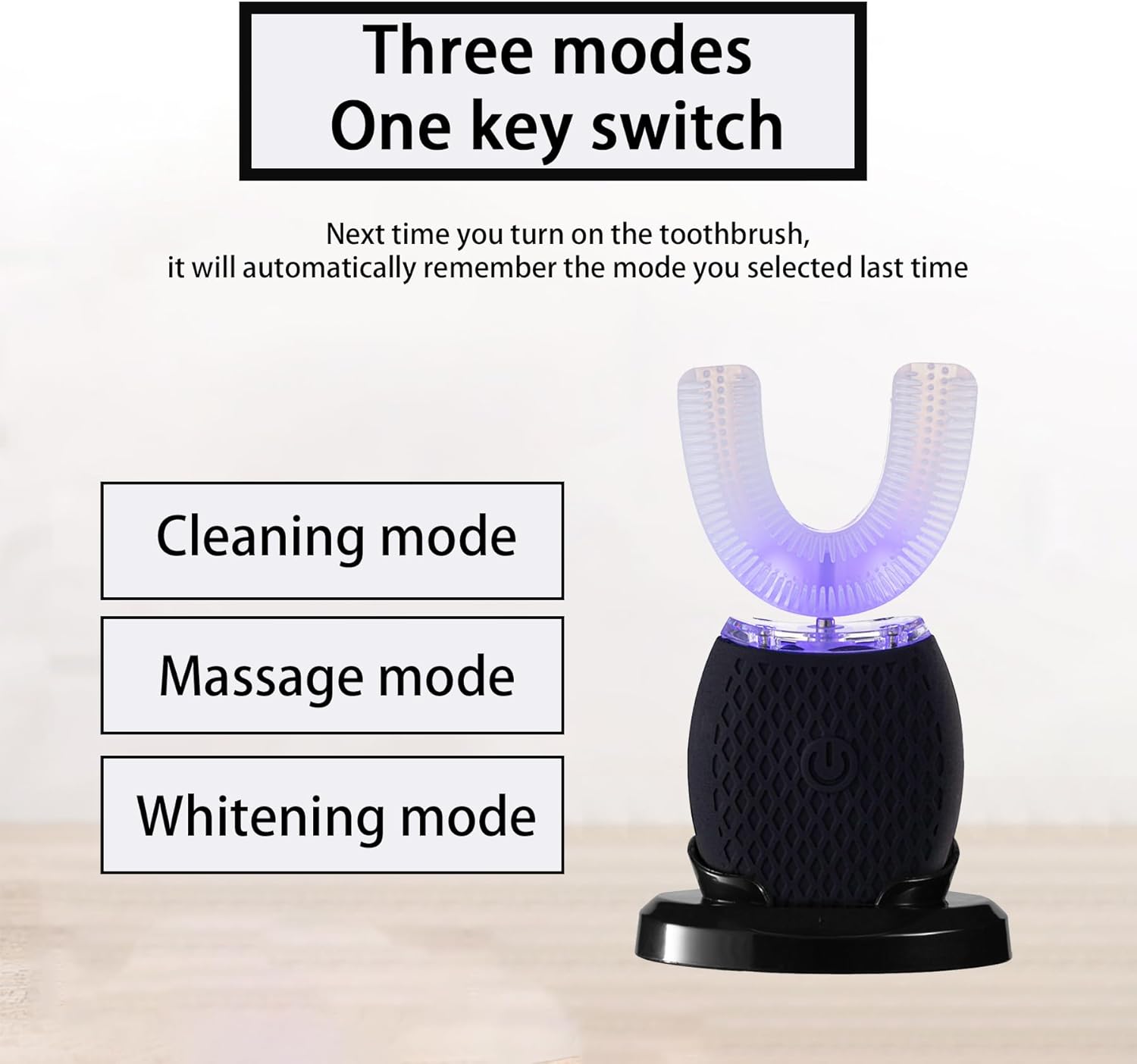 Automatic Toothbrush for Adults - Ultrasonic Electric Toothbrush 30s Timer, Soft Bristles, Wireless Charging Washable Portable for Travel & Home Use Dual-use (Black, Adult)