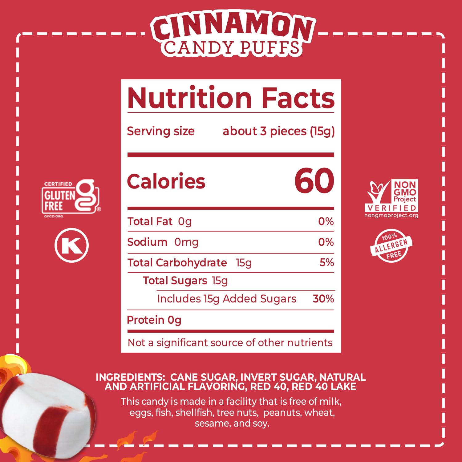 Red Bird Cinnamon Candy, Individually Wrapped, Gluten Free Breath Mints, 22 oz