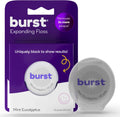 BURST Expanding Dental Floss (Mint Eucalyptus/40 Yards) | Stain Absorbing & Woven Tooth Floss with Xylitol Coating to Fight Cavities | Vegan | Paraben Free Expanding Floss