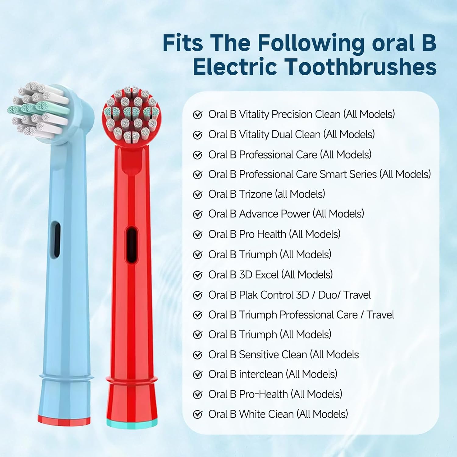 Kids Toothbrush Heads Compatible with Oral B - Electric Toothbrushes, Replacement Brush Heads with Protective Caps, 4/8/12/16 Pack (16)