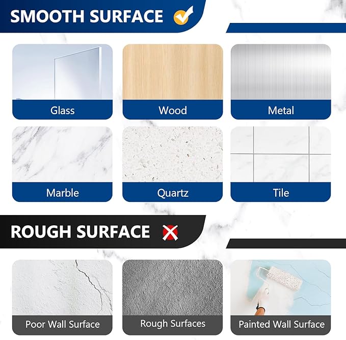 14 Pack Shower Caddy Replacement, Strong Adhesive Flat Hooks, Clear Waterproof Shower Shelf Strips for No Drilling Bathroom Storage Shelves, Soap Holder, and Kitchen Racks