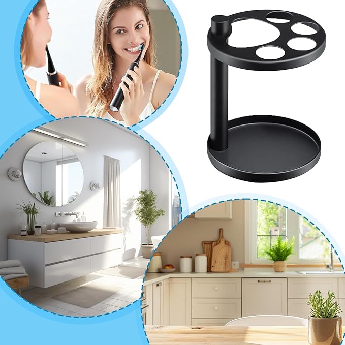 Toothbrush Holders | Bathroom Toothbrush Toothpaste Storage Stand - Shower Storage Rack with Ventilated Slots for Travel Restroom Counter Vanity Toilet Dorm Shavers Small Comb