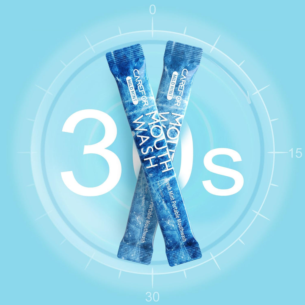 Mouthwash Travel Size, Portable Fresh Breath Mouthwash, Alcohol-Free, ICY Mint Flavor, Mini Pack – to Go for On-The-Go Freshness, Bulk Packets 0.41 Fl Oz (Pack of 30)