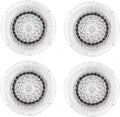 Sensitive Facial Cleansing Brush Head Replacement | Compatible with Clarisonic Mia 1, Mia 2, Mia Fit, Alpha Fit, Smart Profile Uplift, 4 Pack