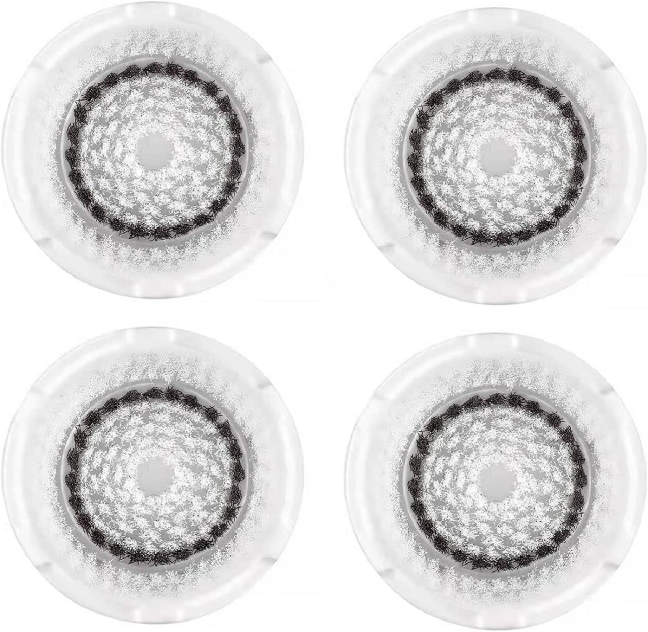 Sensitive Facial Cleansing Brush Head Replacement | Compatible with Clarisonic Mia 1, Mia 2, Mia Fit, Alpha Fit, Smart Profile Uplift, 4 Pack