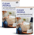 The Clean People Oxygen Brightener Stain Remover | Bleach Alternative, Simple Ingredients, Brightens Dull Whites AND Colors | 79 oz 2 Pack
