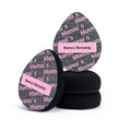 Momo's Workshop Pink Black Denim Egg Makeup Sponge 2-Pack,Ultra Firm Bounce Rubycell Sponge for Liquid-Full Coverage Foundation,for Dry/Combination Skin,Travel Friendly,2pcs &Storage Case