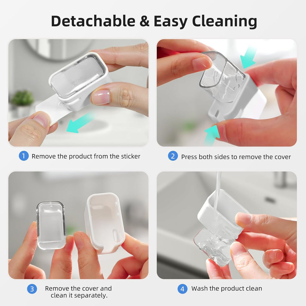 Travel Toothbrush Head Cover 2PCS, Electric Toothbrush Covers Caps, Ventilated Toothbrush Protectors Caps for Travel, Camping, Bathroom, Business, Clear