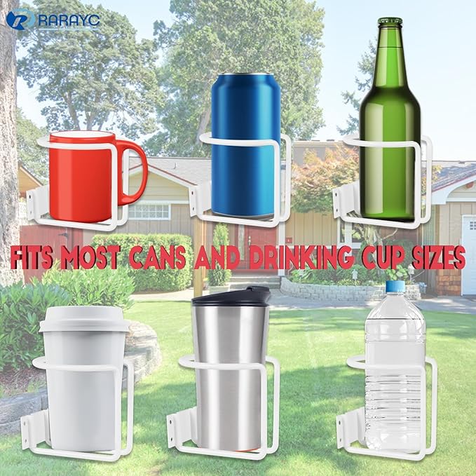 2 Pcs Wall Mounted Cup Holder for Boat Marine Yacht Truck RV Apartment Courtyard