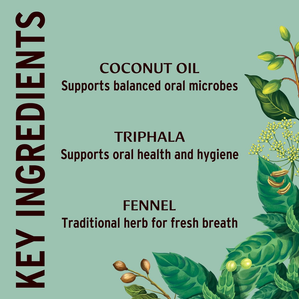 Banyan Botanicals Mint Daily Swish – Organic Ayurvedic Pulling Oil with Coconut Oil – Mouthwash for Fresh Breath and Sparkling Oral Health* – 2 oz – Non GMO Sustainably Sourced Vegan