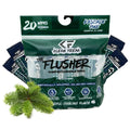 THE KLEAN FREAK FLUSHER - Flushable Wipes For Adults & Kids - 100% BIODEGRADABLE Individual Wrapped Travel WET Wipe for Toilet - Soothing Aloe & Witch Hazel - Alcohol Free 20 Pack - Kascade Pine